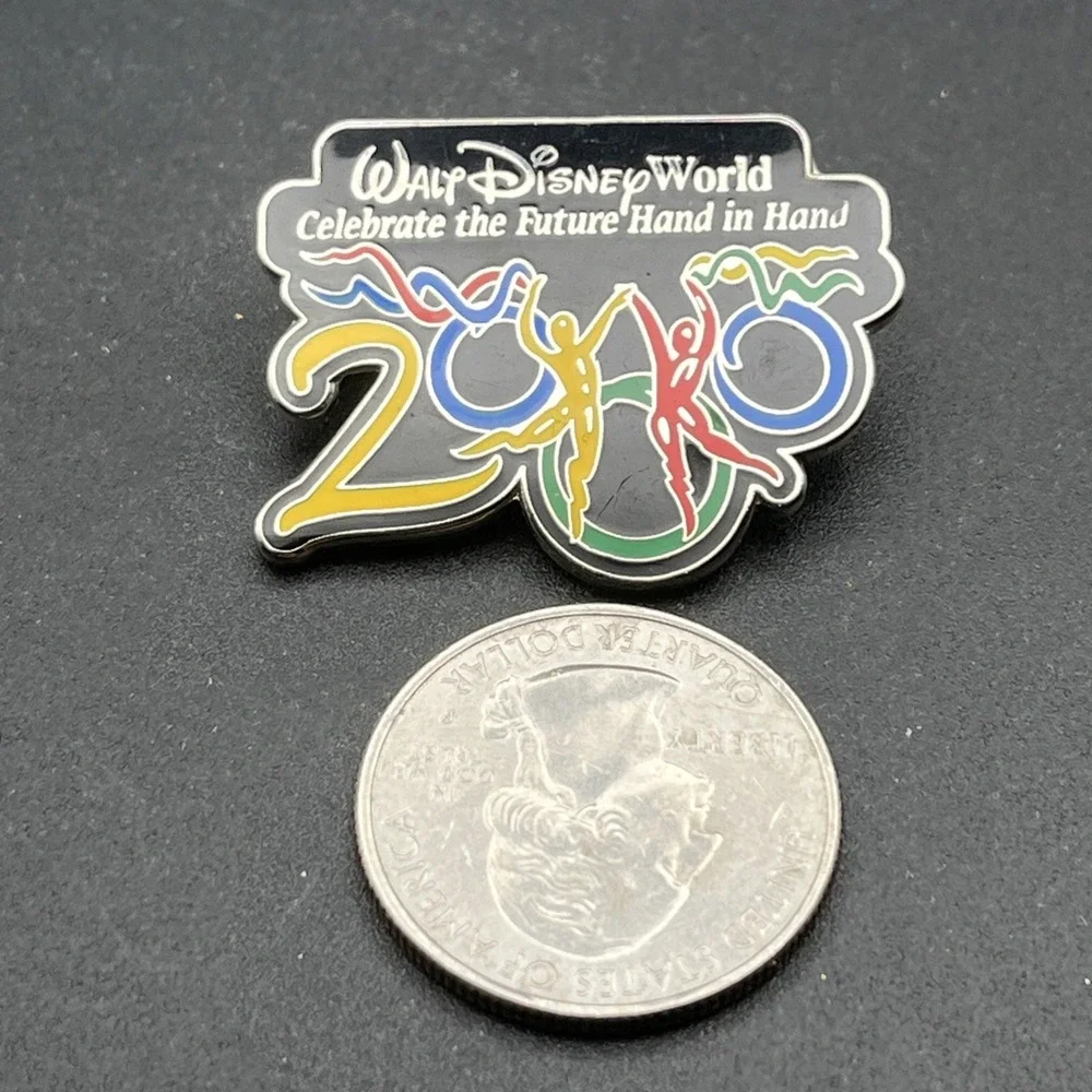 Walt Disney World 2000‎ Celebrate The Future Hand In Hand Lapel Hat Pin